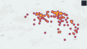 Heat Map of Village in Slovakia